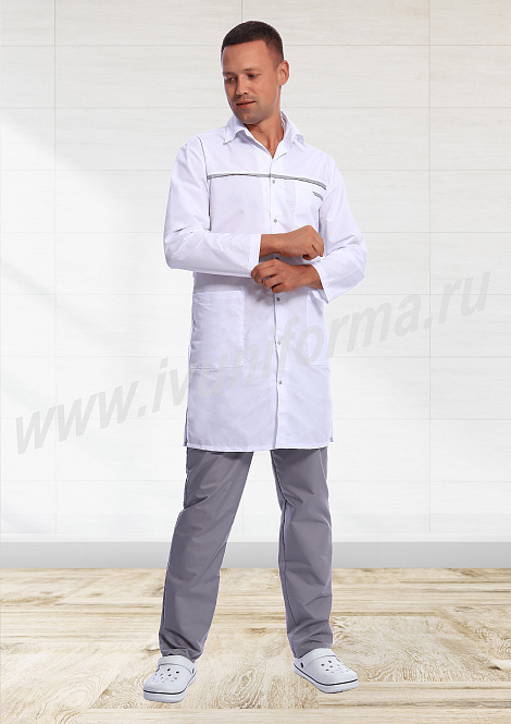 Халат медицинский мужской арт. М-20-158-ТС